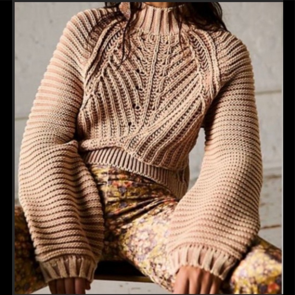 FREE PEOPLE Sweetheart sweater sandcastle XS